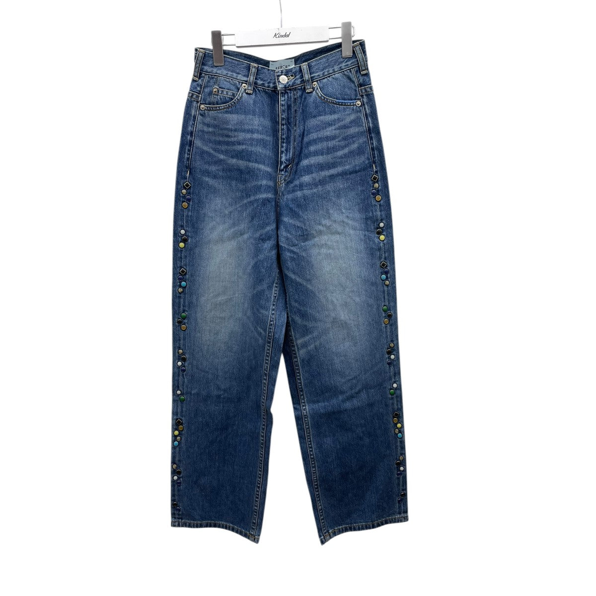 SERGE de bleu スタッズ付きワイドデニムパンツ18A-CPE-06P 古着・中古-1枚目のアイテム画像