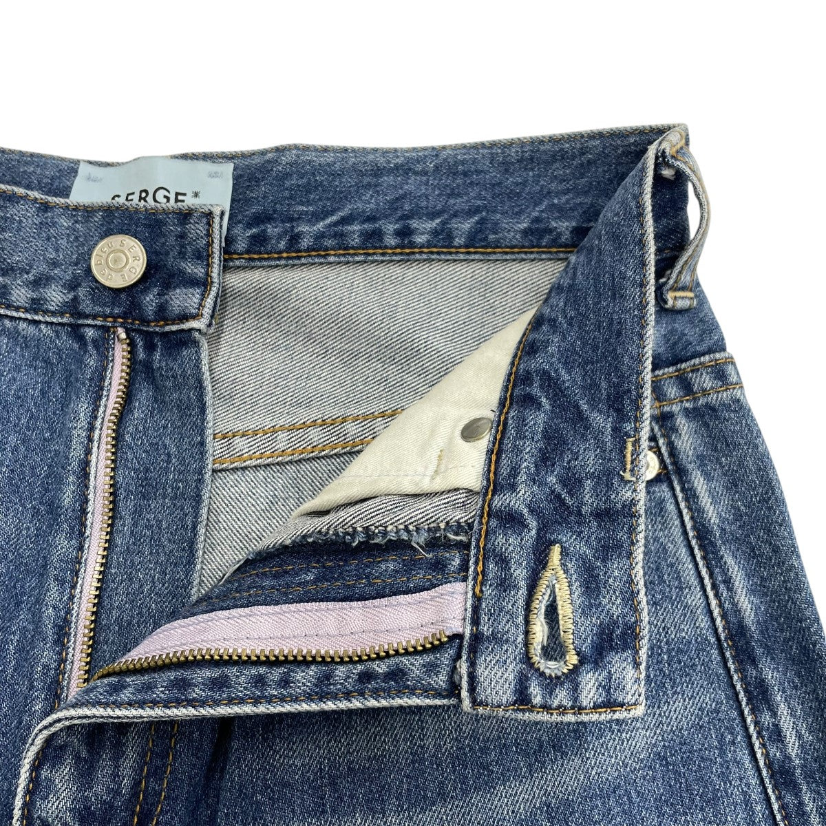 SERGE de bleu スタッズ付きワイドデニムパンツ18A-CPE-06P 古着・中古-3枚目のアイテム画像