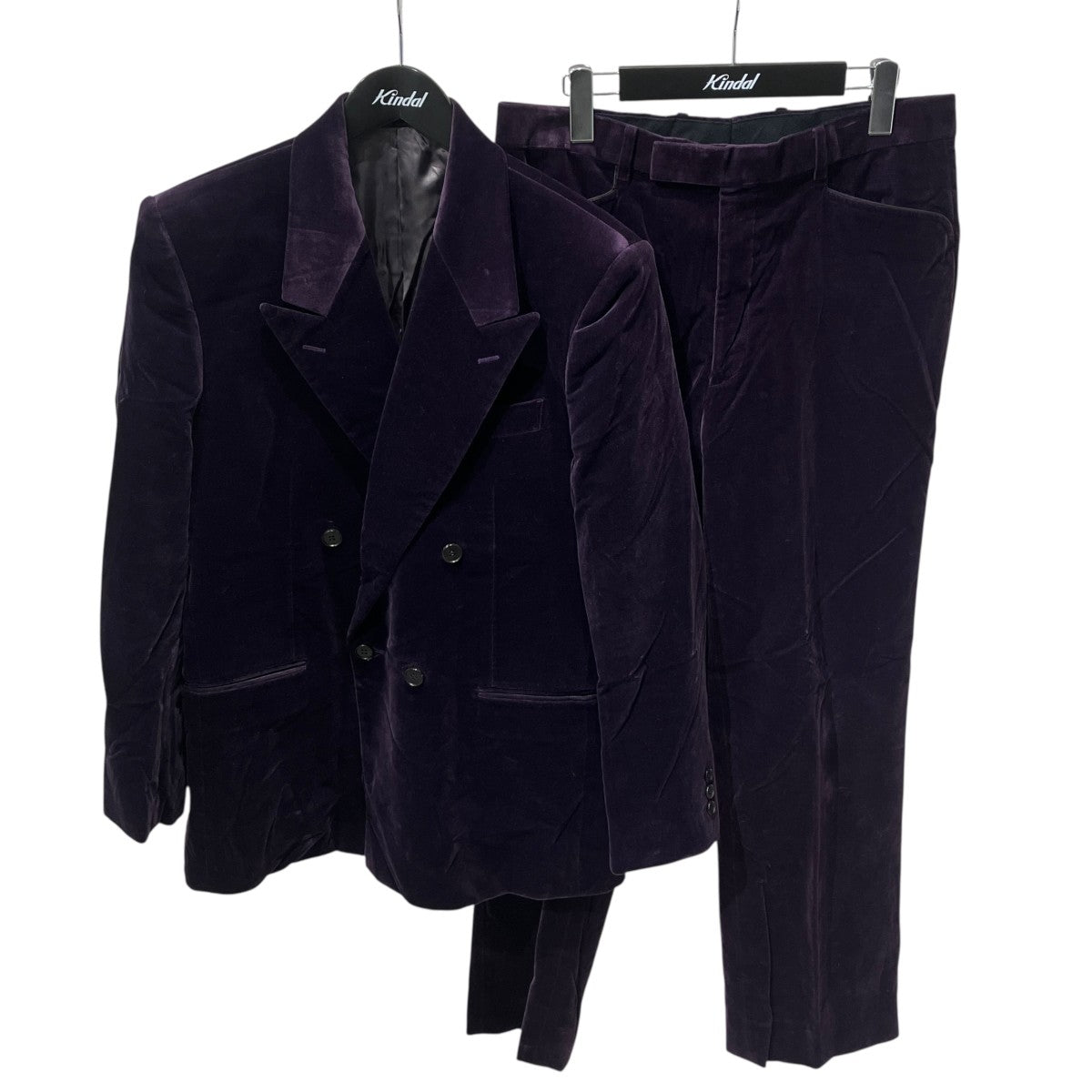 LITTLEBIG Velvet 4B Double Breasted JacketベルベットセットアップLB203-JK03 古着・中古-1枚目のアイテム画像