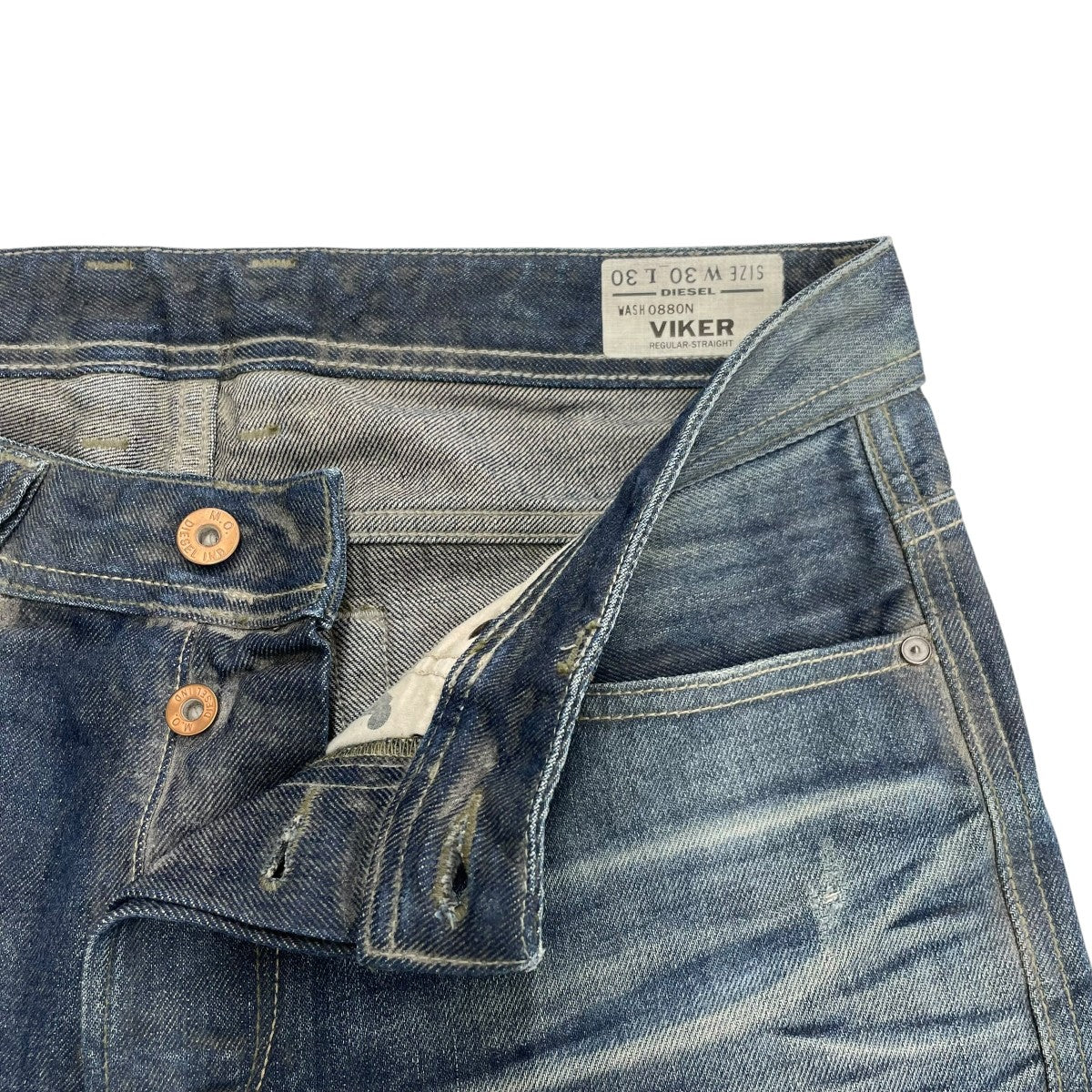 DIESEL VIKER USED加工デニムパンツ 古着・中古-3枚目のアイテム画像