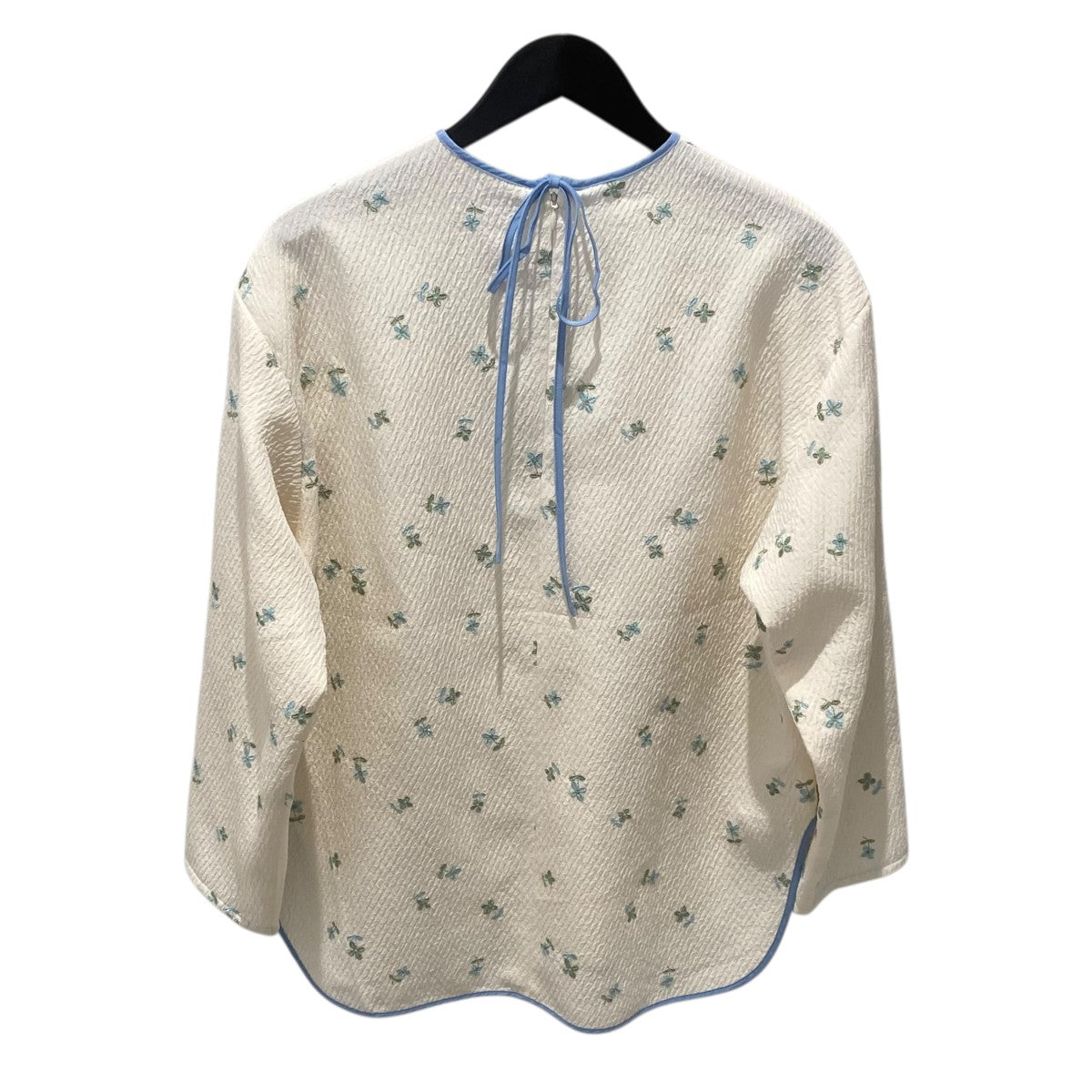 yori(ヨリ) 25AWフクレ刺繍シンプルブラウス長袖ブラウスYR21-25134AW