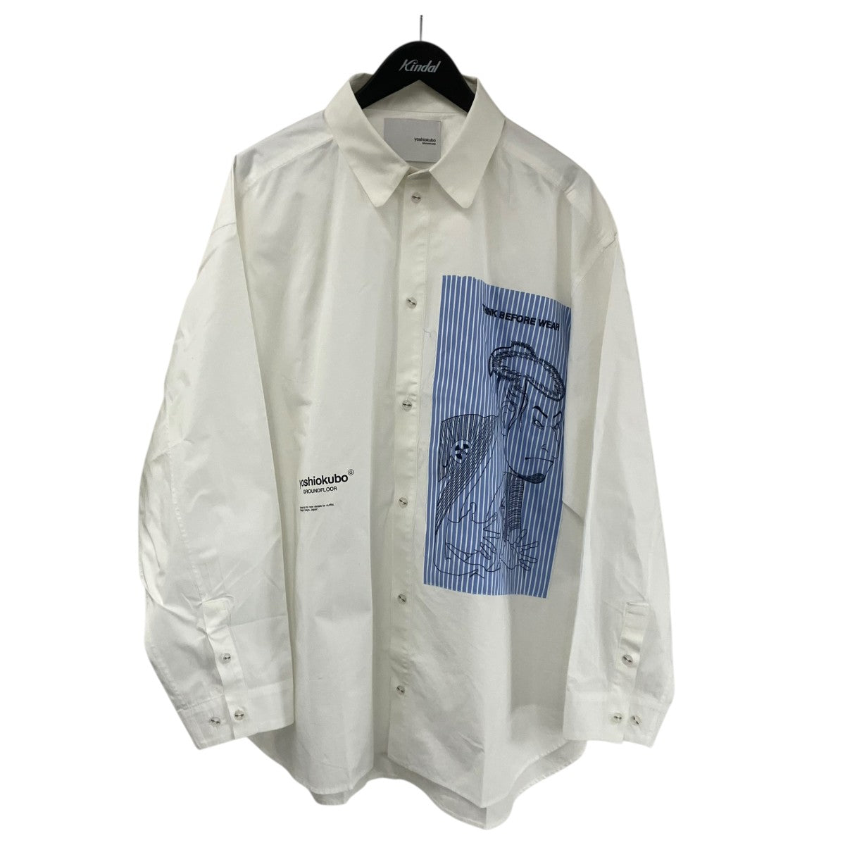 yoshio kubo YKS21210 SHARAKU PATCH SHIRTSレギュラーシャツ 古着・中古-1枚目のアイテム画像