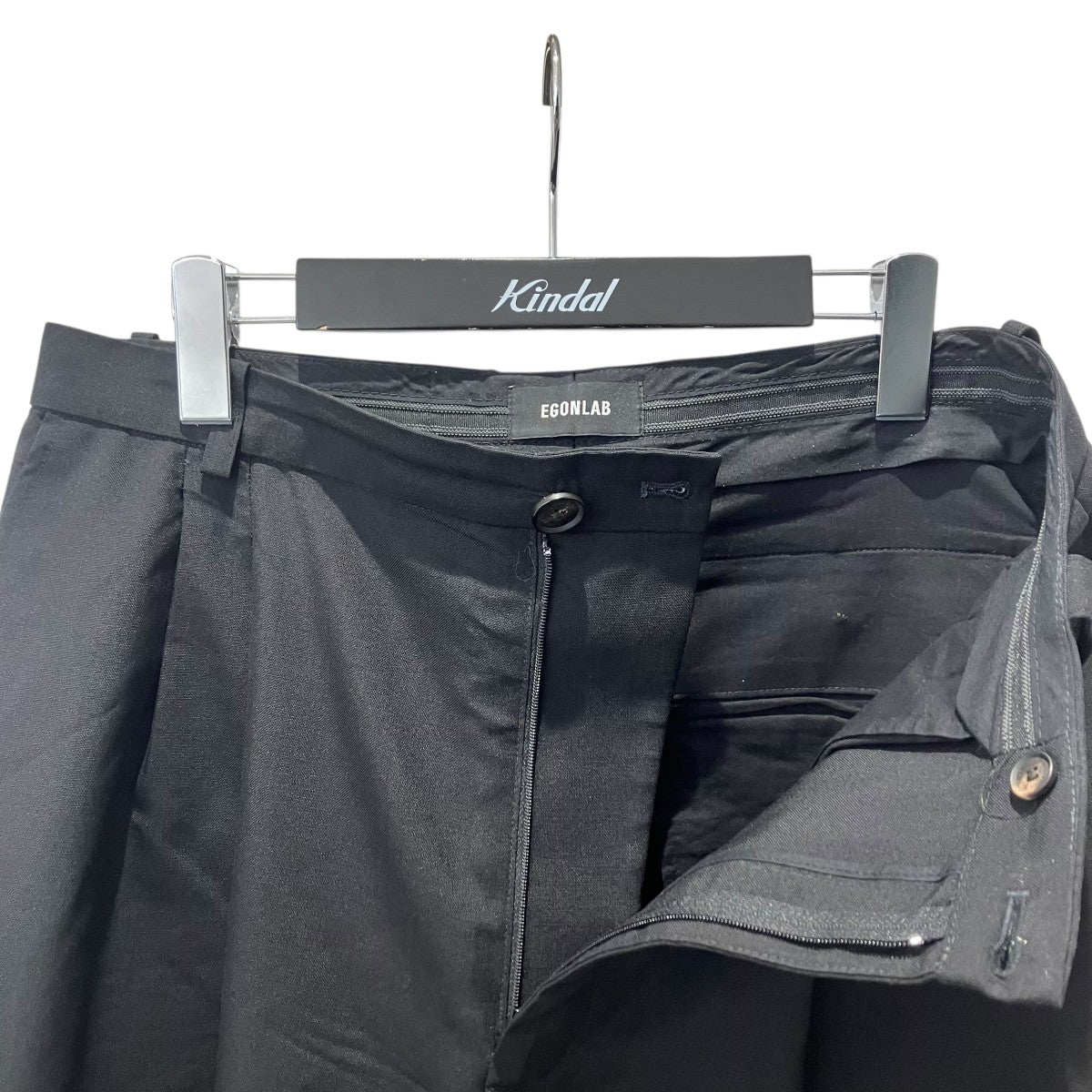 EGONLAB 25SSLARGE PANTタックパンツ 古着・中古-3枚目のアイテム画像
