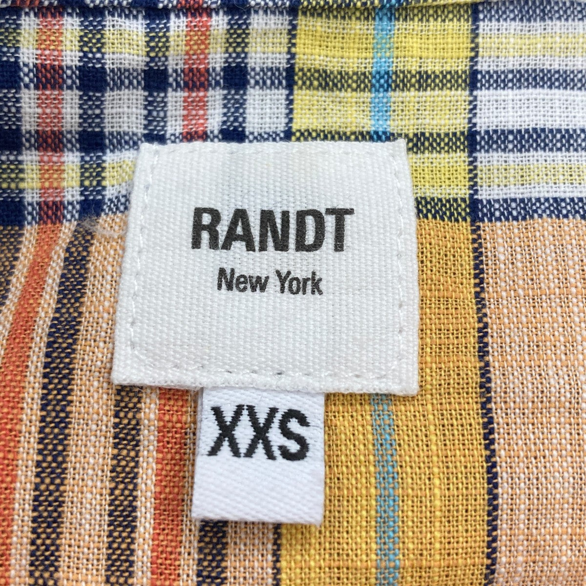 RANDT チェック プルオーバー半袖ブラウス 古着・中古-5枚目のアイテム画像