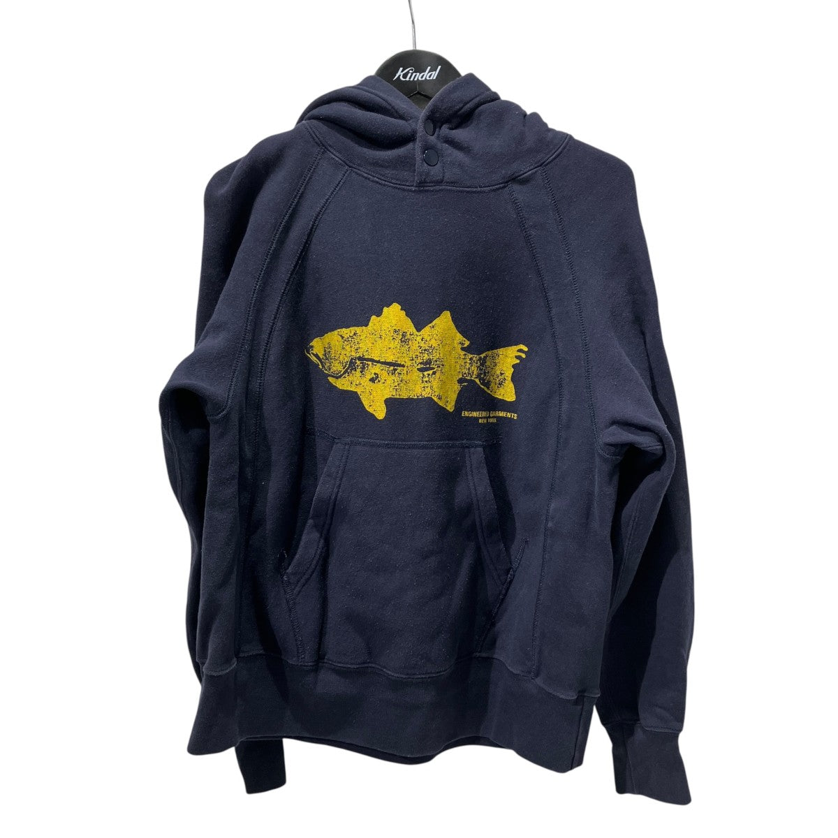 Raglan Hoodie Fishプルオーバーパーカー
