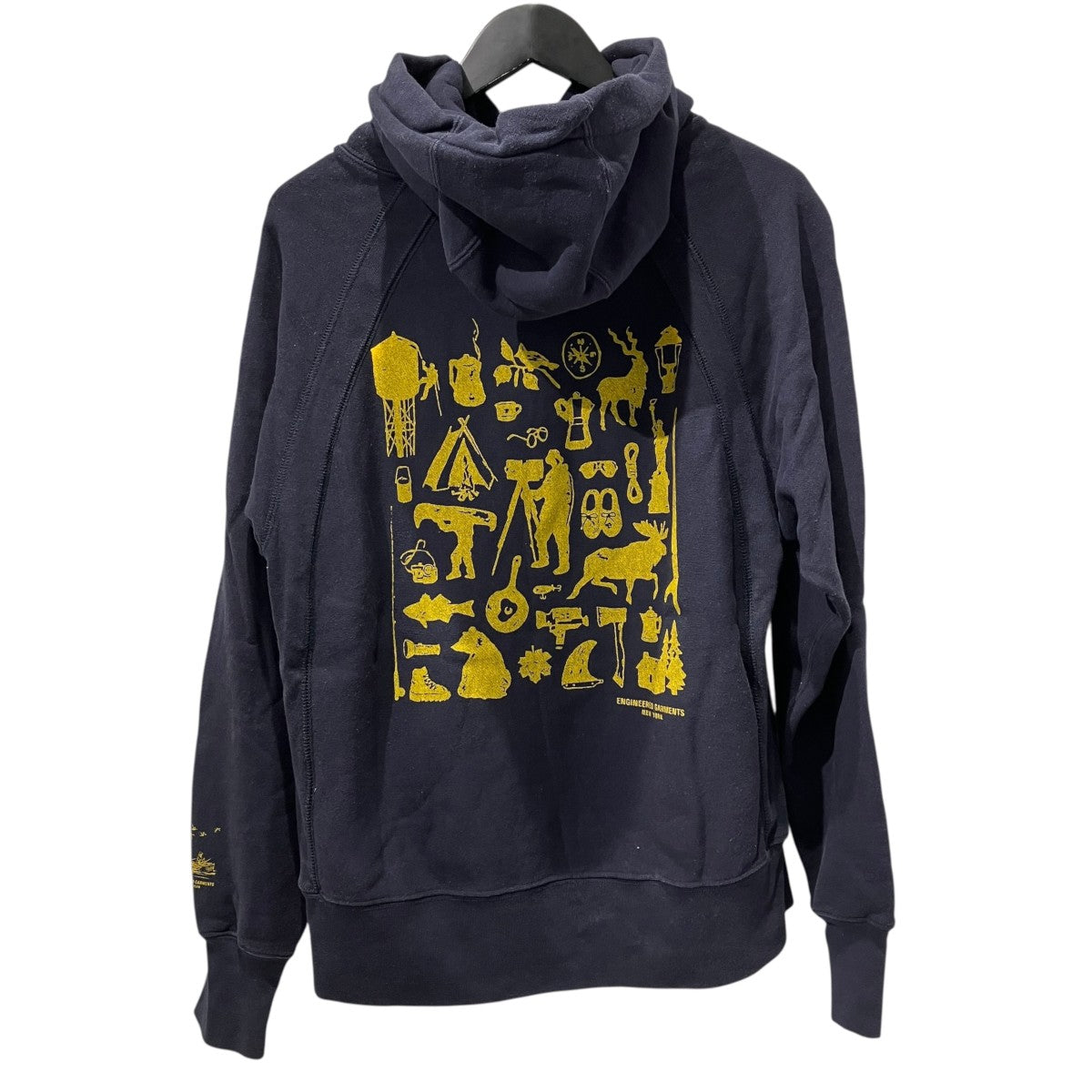 Raglan Hoodie Fishプルオーバーパーカー