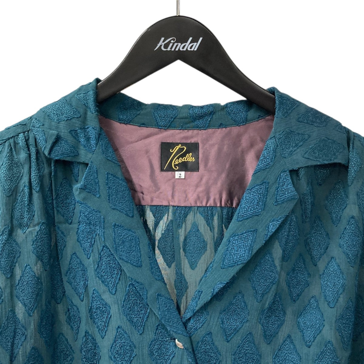 Needles KP116 Gathered Blouse Diamond Jq．シャツジャケット 古着・中古-3枚目のアイテム画像