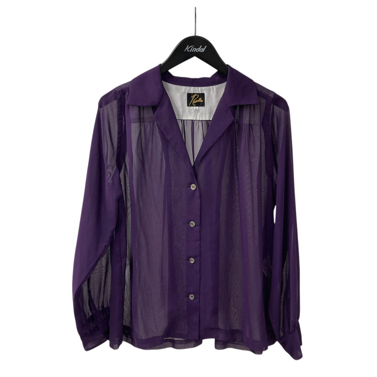 Needles IN139 Gathered Blouse Poly Chiffonシアーシャツ 古着・中古-1枚目のアイテム画像