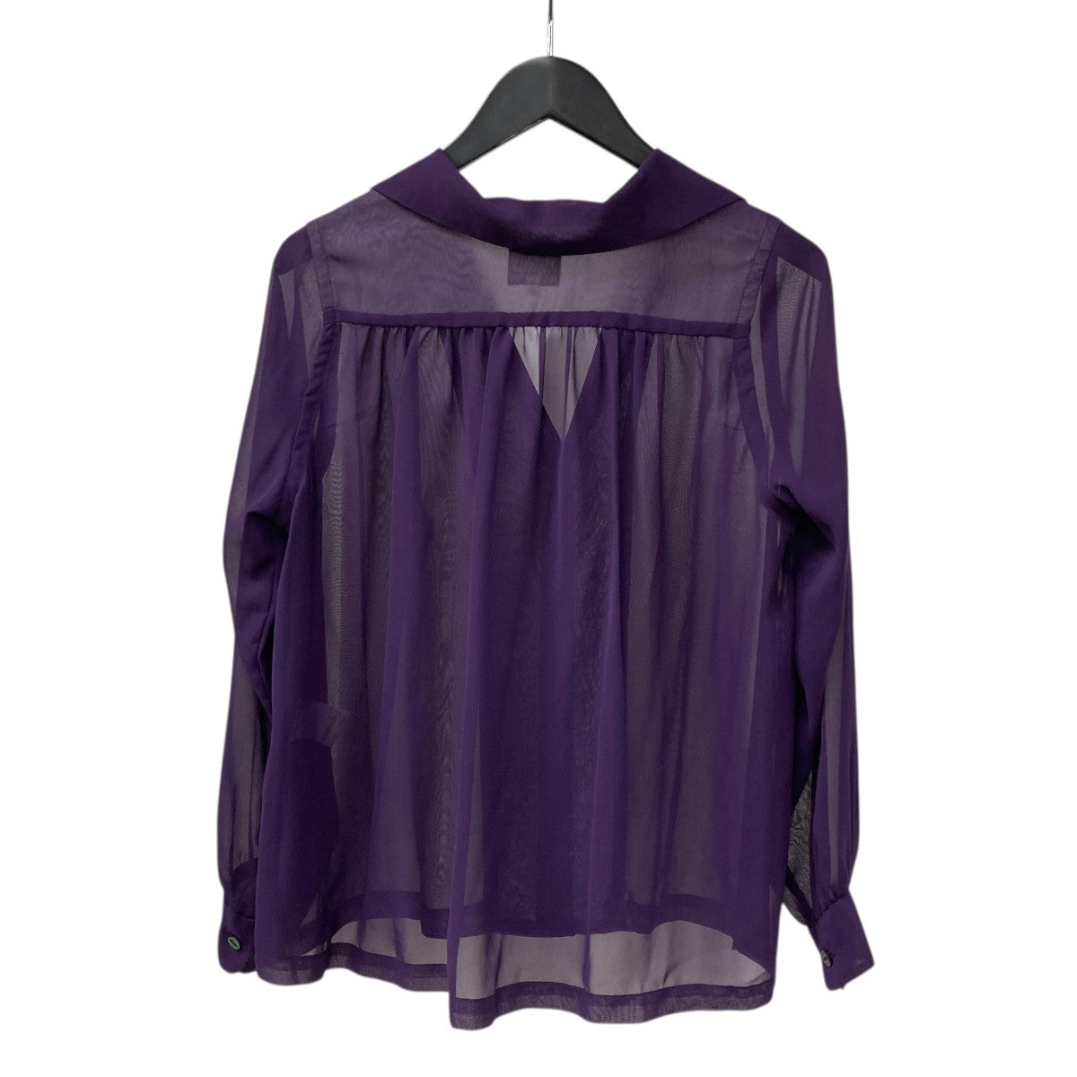 Needles IN139 Gathered Blouse Poly Chiffonシアーシャツ 古着・中古-2枚目のアイテム画像