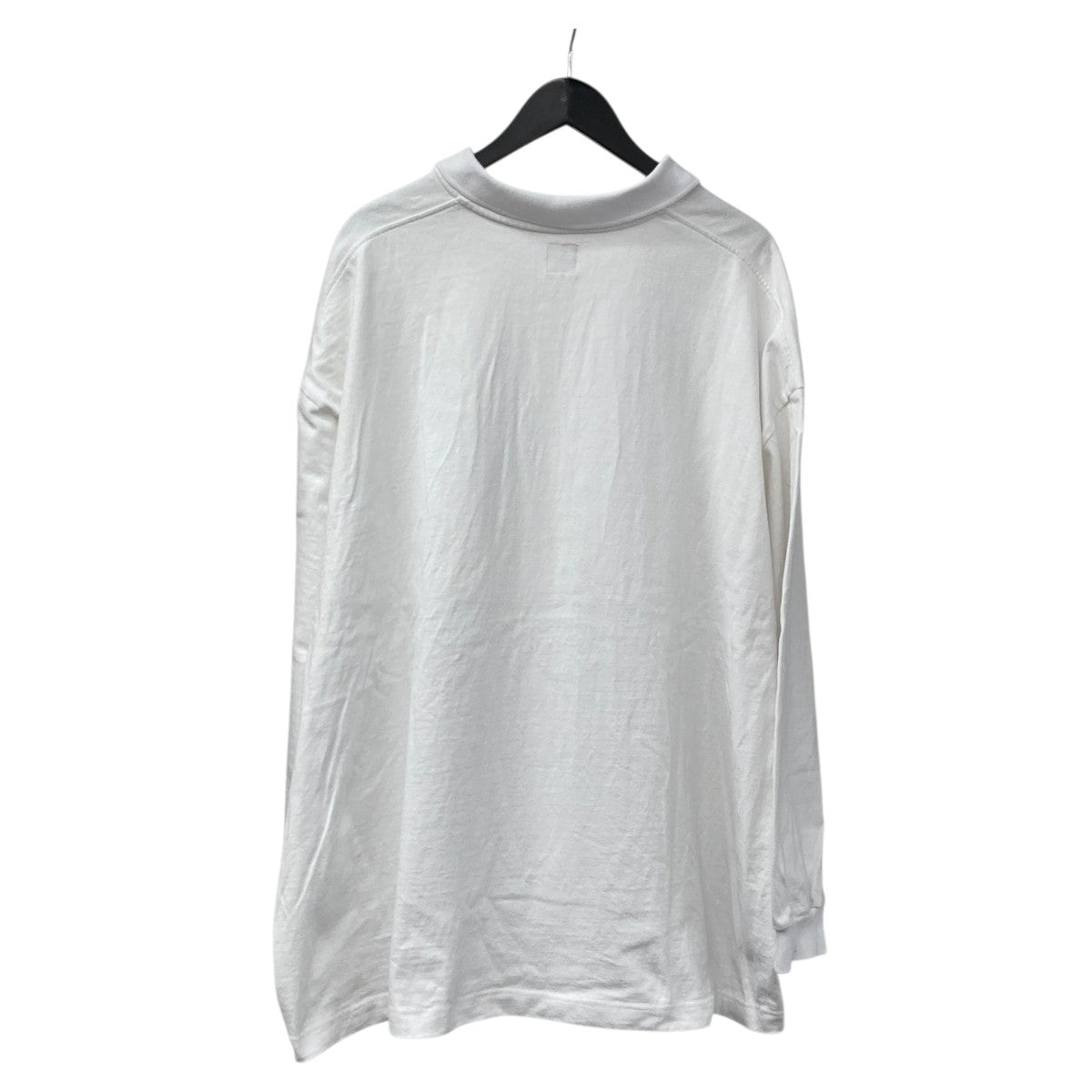 SEESEE BIG LS POLO WHITE長袖ポロシャツ 古着・中古-2枚目のアイテム画像