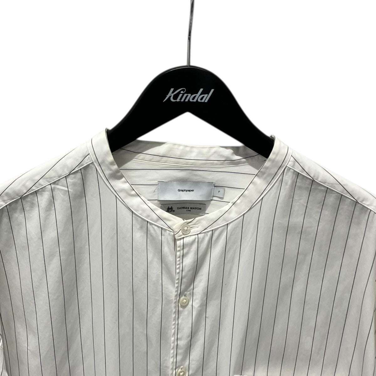 Graphpaper×THOMAS MASON Oversized Band Collar Shirt 長袖シャツ