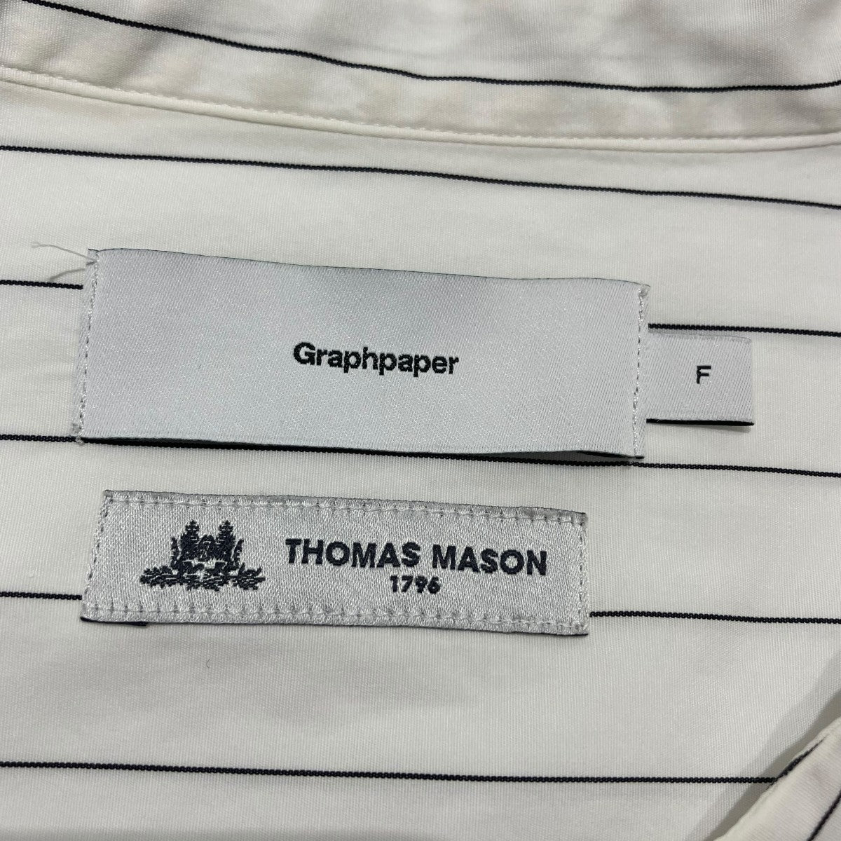 Graphpaper×THOMAS MASON Oversized Band Collar Shirt 長袖シャツ