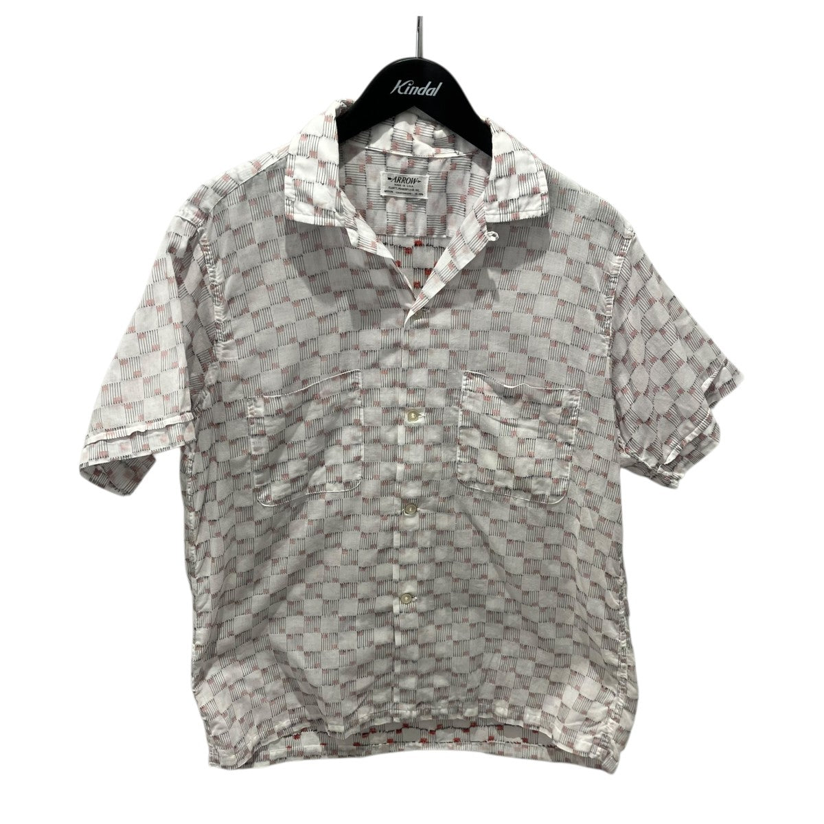 60-70s USA製 総柄半袖シャツ