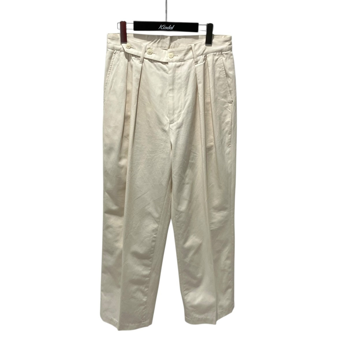 ULTERIOR 25SSFINX COTTON GABARDINE TUCKED TROUSERSパンツULPT65-KA193-A 古着・中古-1枚目のアイテム画像