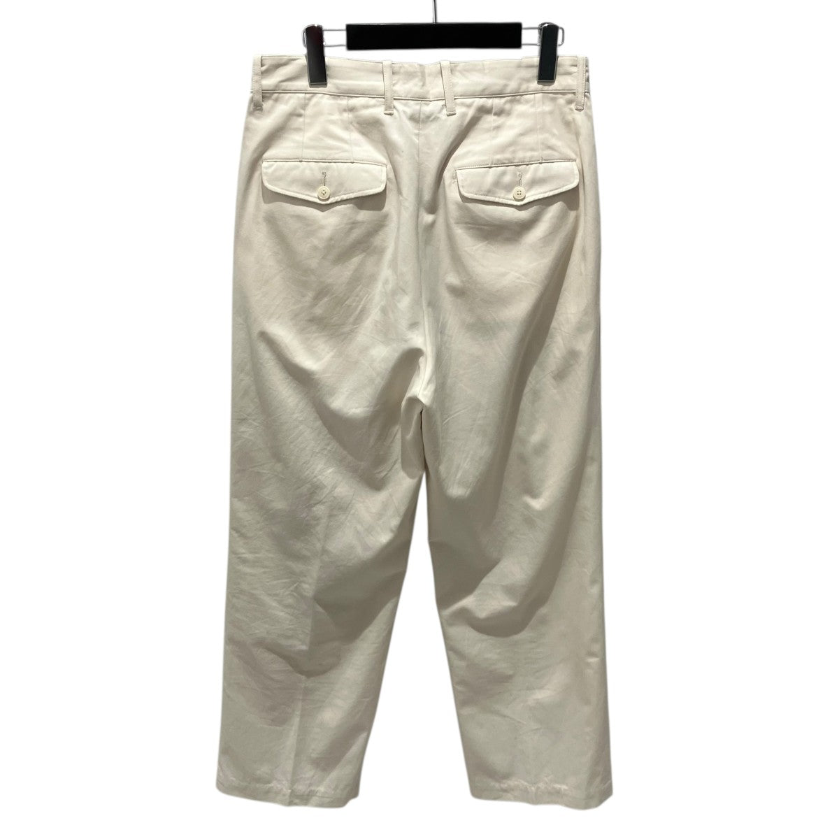 ULTERIOR 25SSFINX COTTON GABARDINE TUCKED TROUSERSパンツULPT65-KA193-A 古着・中古-2枚目のアイテム画像
