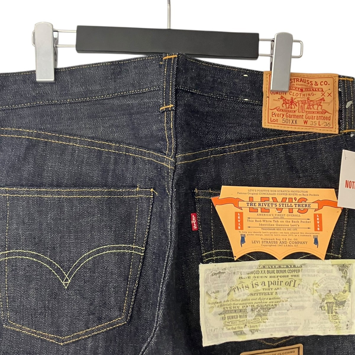 LEVI’S VINTAGE CLOTHING USA製 復刻 501XX 1947年モデル 00s ボタン裏555 バレンシア工場デニムパンツ47501-0111 古着・中古-5枚目のアイテム画像