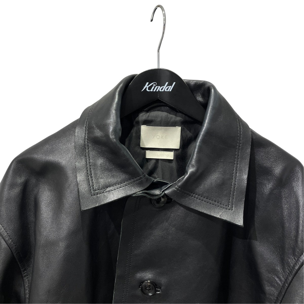 Cut-Off Leather Car Coat(BLACK)レザーコートYK22AW0401C