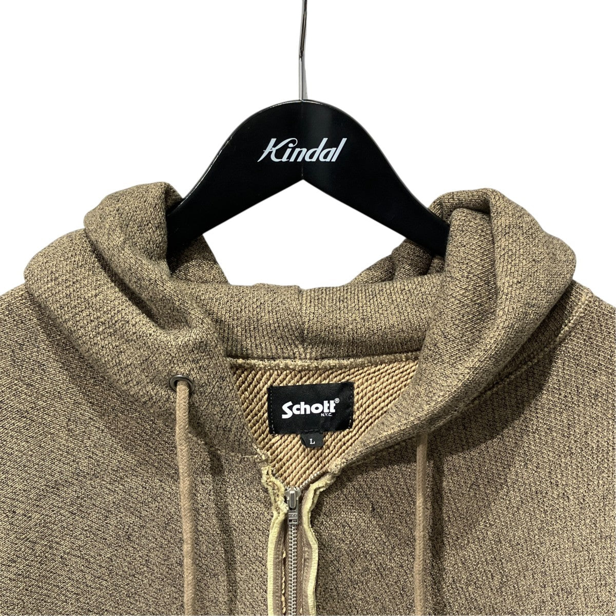 SALT AND PEPPER HALF ZIP HOODED SWEATプルオーバーパーカー782-5231004