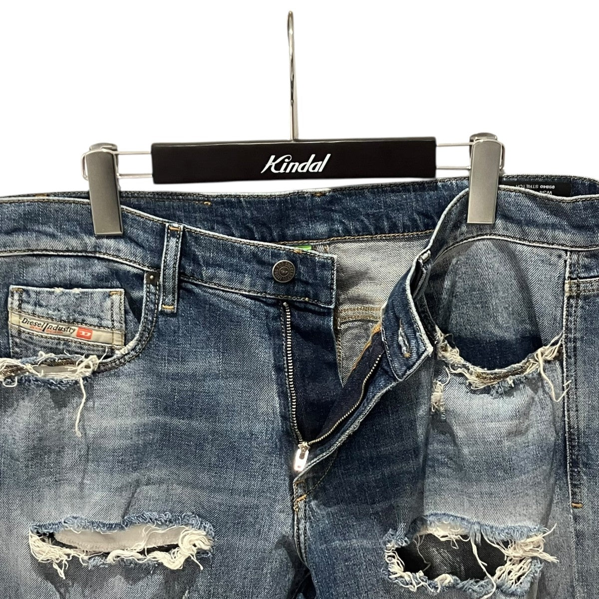 DIESEL D-STRUKT SLIM 00SPW4 クラッシュ加工デニムパンツ 古着・中古-3枚目のアイテム画像