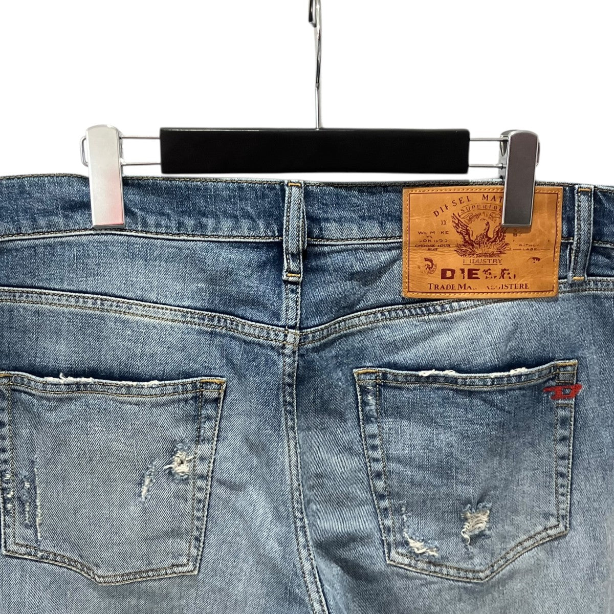 DIESEL D-STRUKT SLIM 00SPW4 クラッシュ加工デニムパンツ 古着・中古-5枚目のアイテム画像