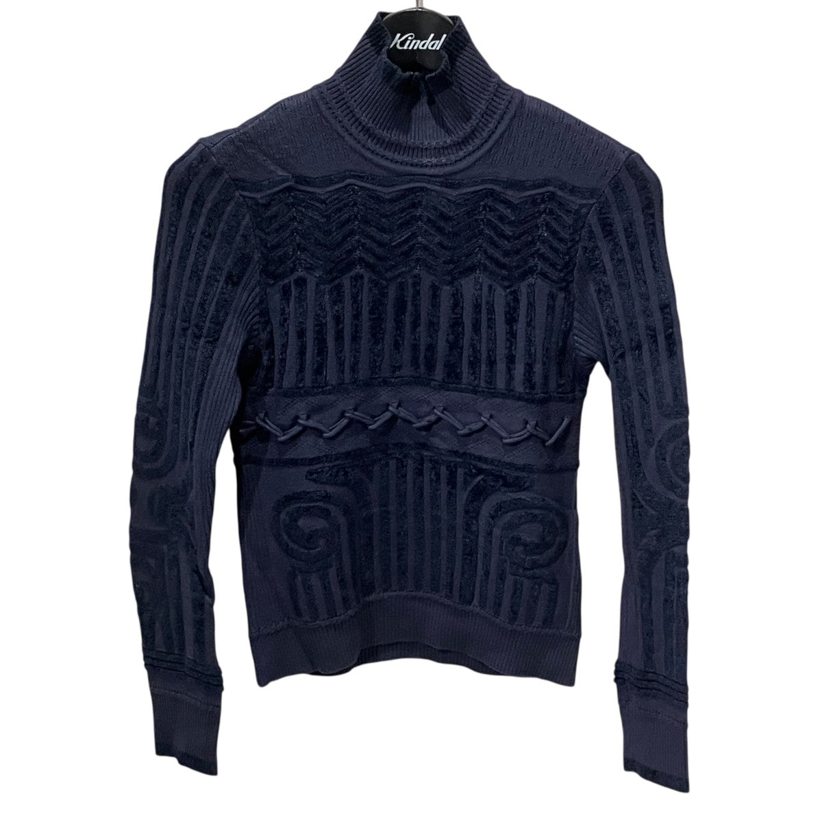 Jomon Pattern High Neck Knitted TopハイネックニットMM22FW-KN023