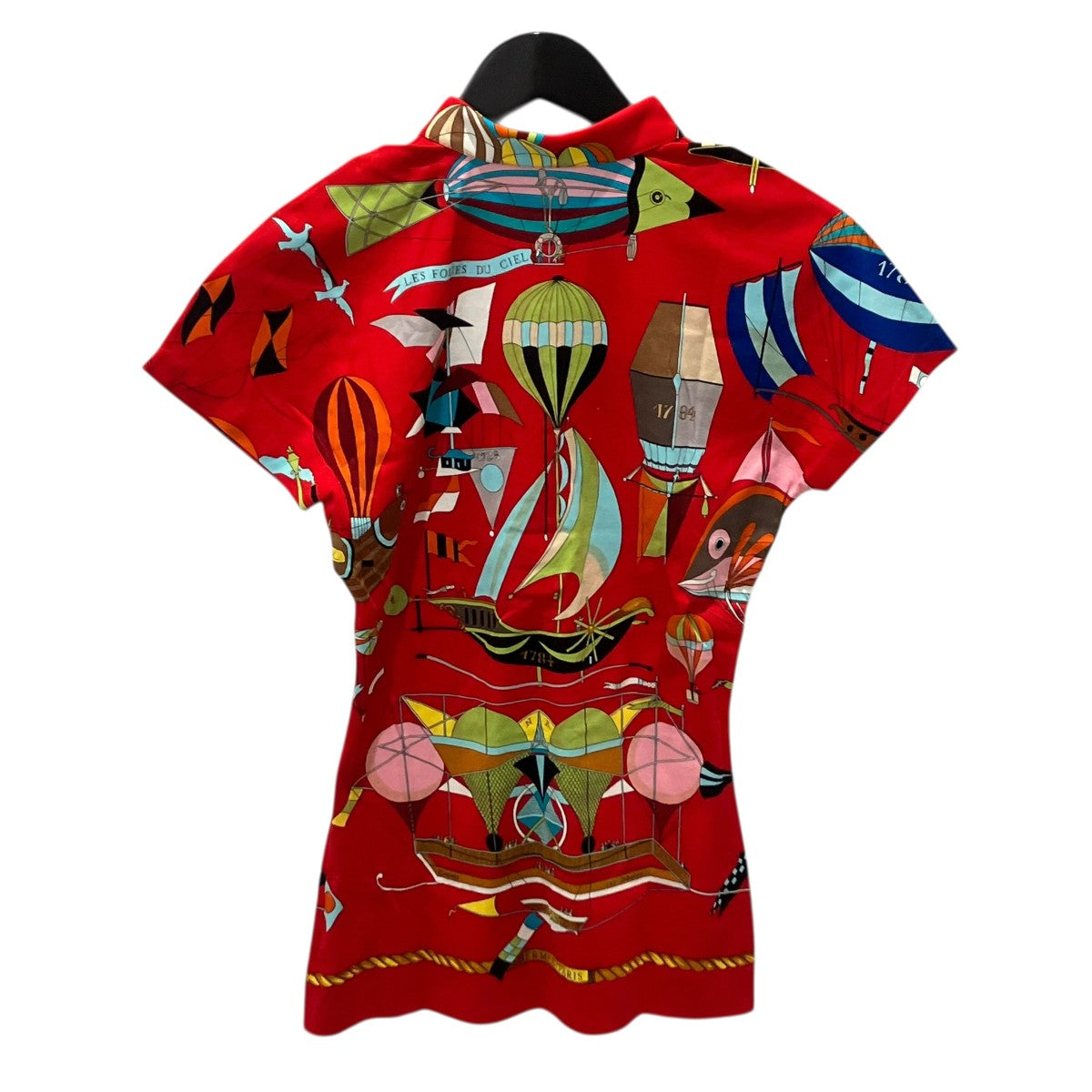 HERMES LES FOLIES DU CIEL 大空の狂気ポロシャツ 古着・中古-2枚目のアイテム画像