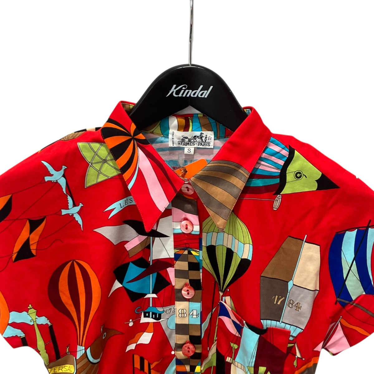 HERMES LES FOLIES DU CIEL 大空の狂気ポロシャツ 古着・中古-3枚目のアイテム画像