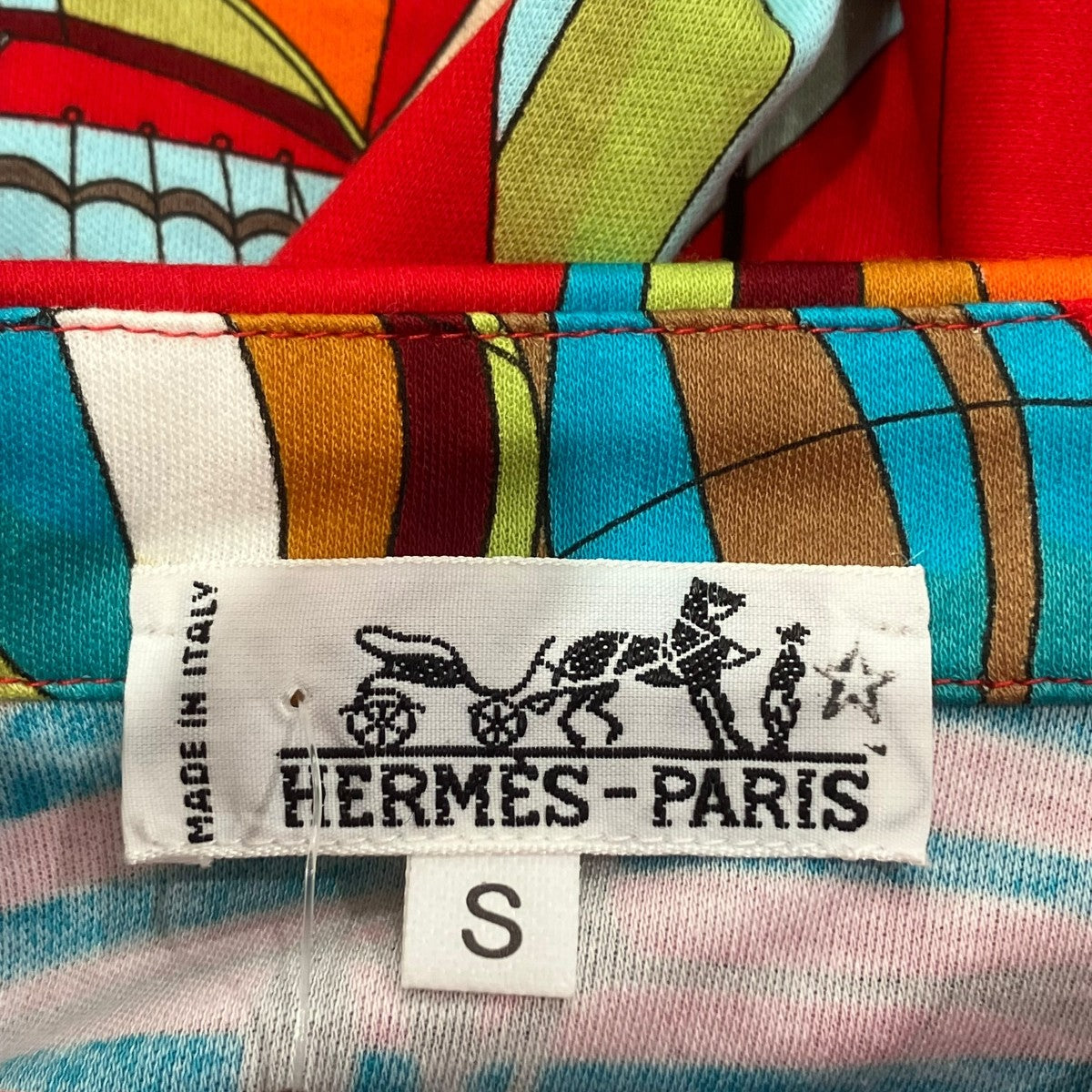 HERMES LES FOLIES DU CIEL 大空の狂気ポロシャツ 古着・中古-5枚目のアイテム画像