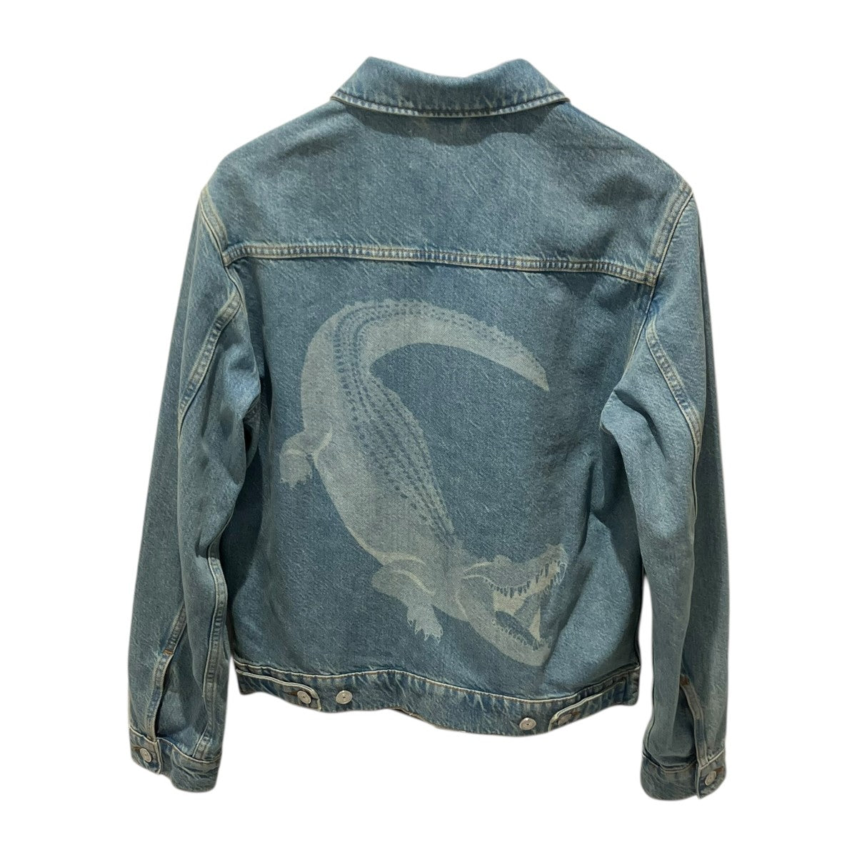 LACOSTE バックワニロゴデニムジャケットデニムジャケットBH8982 古着・中古-2枚目のアイテム画像