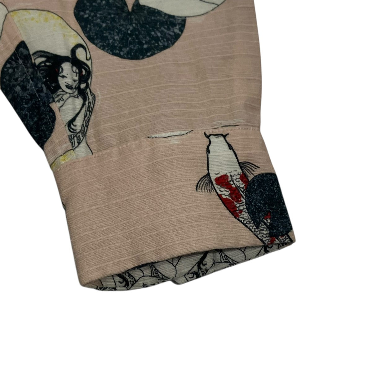 DRESS HIPPY×SUZANI FACE TWO SKULLオープンカラーシャツ 古着・中古-4枚目のアイテム画像
