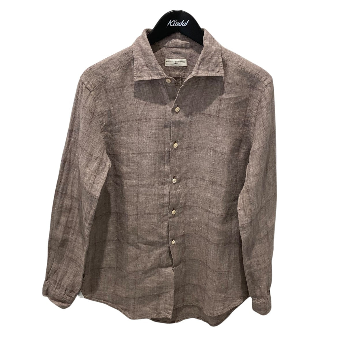 AQUELLOS OJOS VERDES BISHU WINDSOR WIDE COLLAR SHIRT KOHSHI 1927 Forest 1927年格子柄ウィンザーワイドカラーシャツ長袖シャツAAL-KSI-1933-1 古着・中古-1枚目のアイテム画像