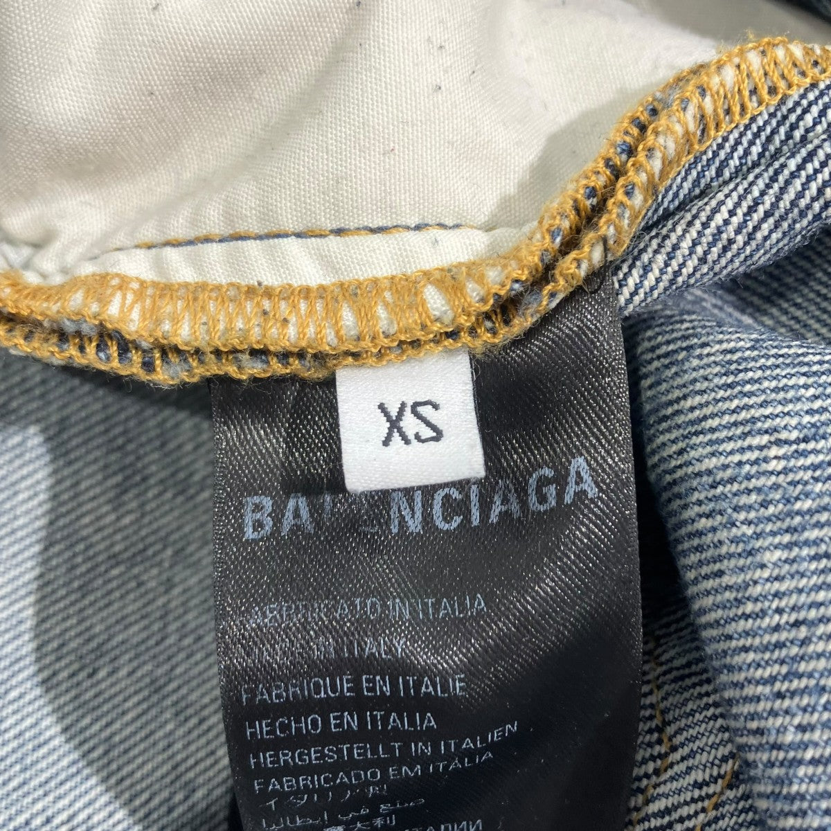 BALENCIAGA デストロイクラッシュデニムデニムパンツ74519 古着・中古-6枚目のアイテム画像