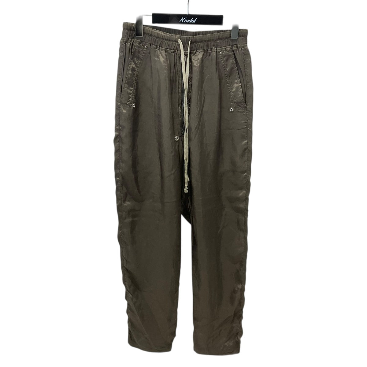 RICK OWENS 22SSドローストリングフロントジップパンツイージーパンツRU01B1361-J 古着・中古-1枚目のアイテム画像