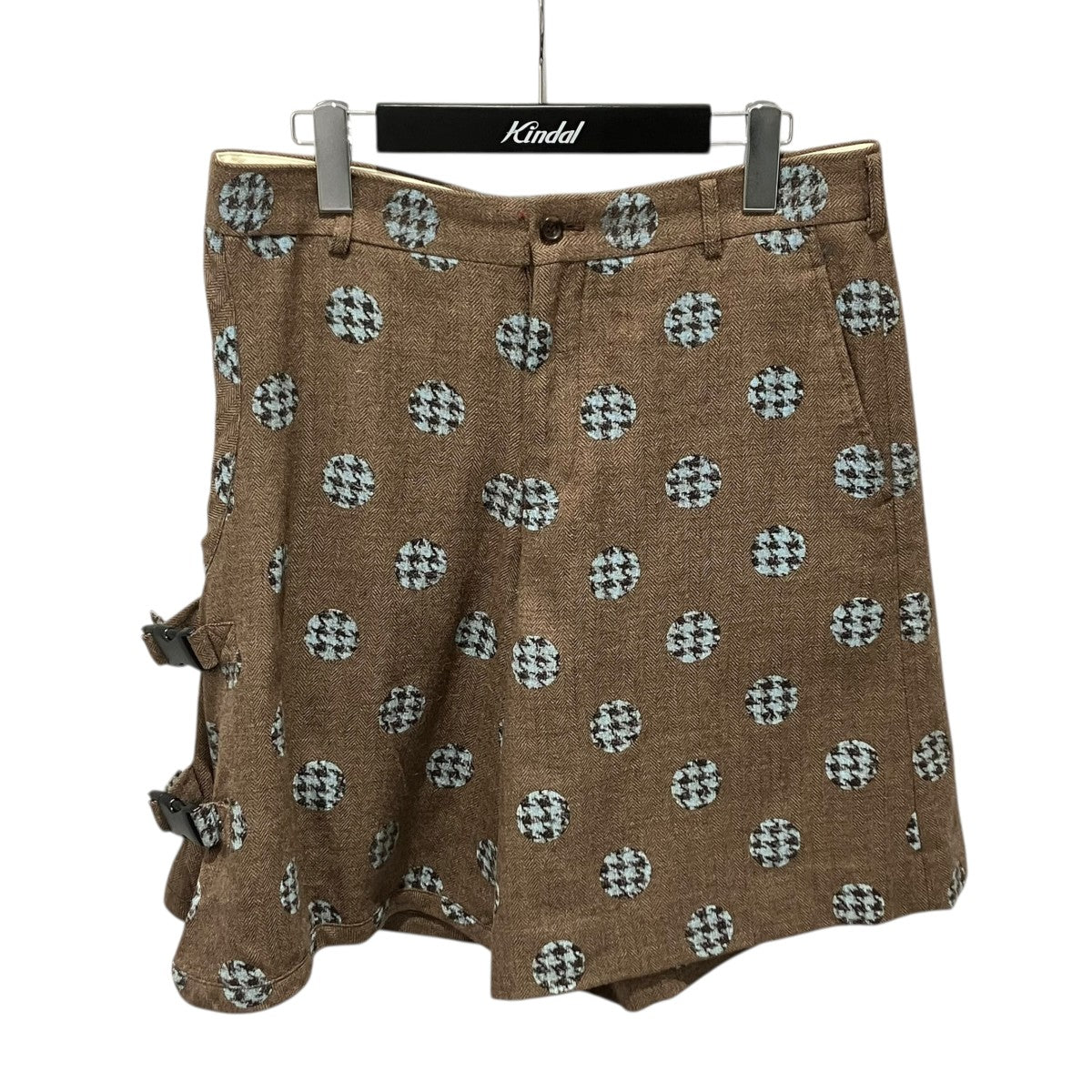 COMME des GARCONS HOMME PLUS 10AWプロテクター期 アルパカ ウール サイド スリット ベルト ショートパンツドットショートパンツPF-A005 古着・中古-1枚目のアイテム画像