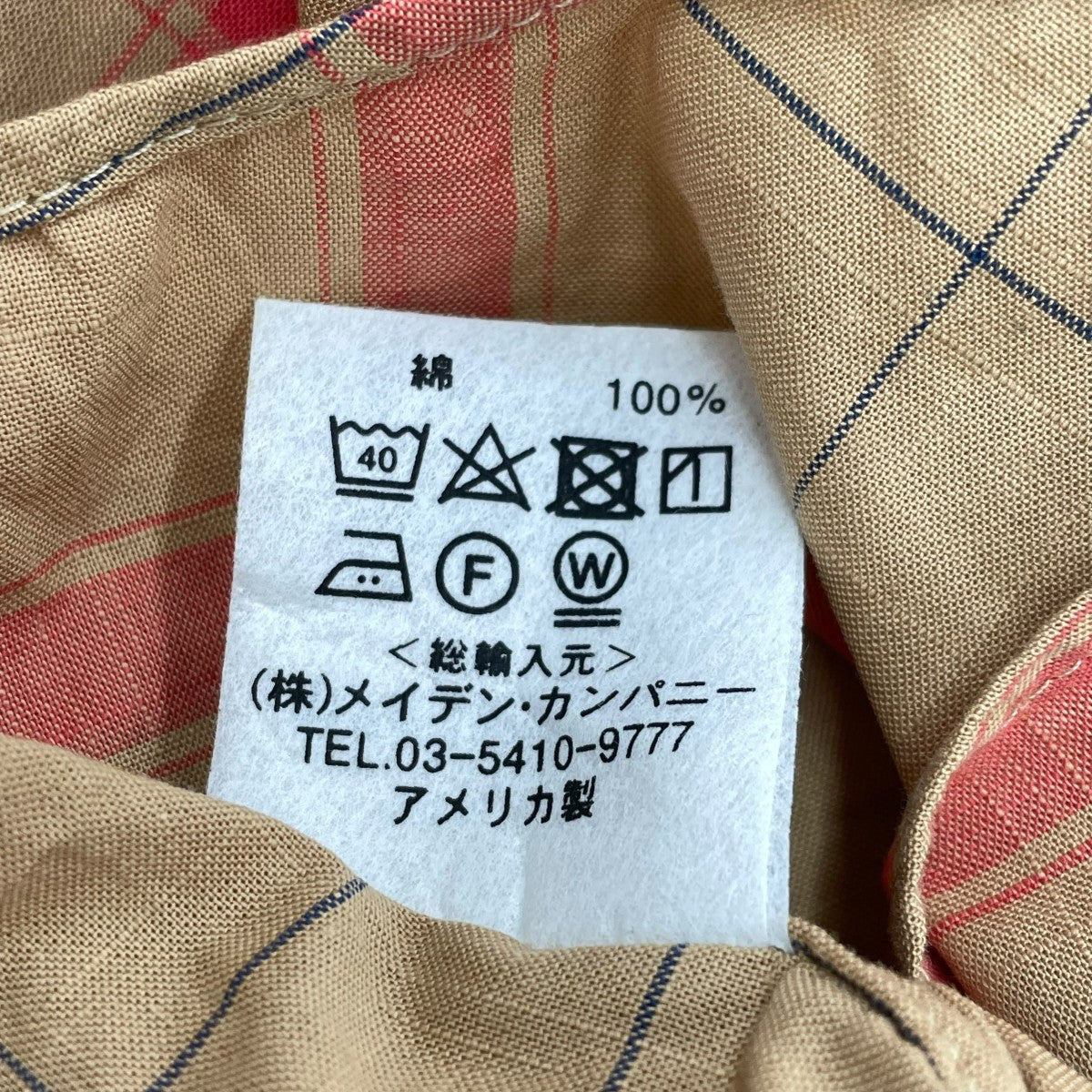 INDIVIDUALIZED SHIRTS×EDIFICE アーカイブチェックチェック半袖シャツ 古着・中古-5枚目のアイテム画像