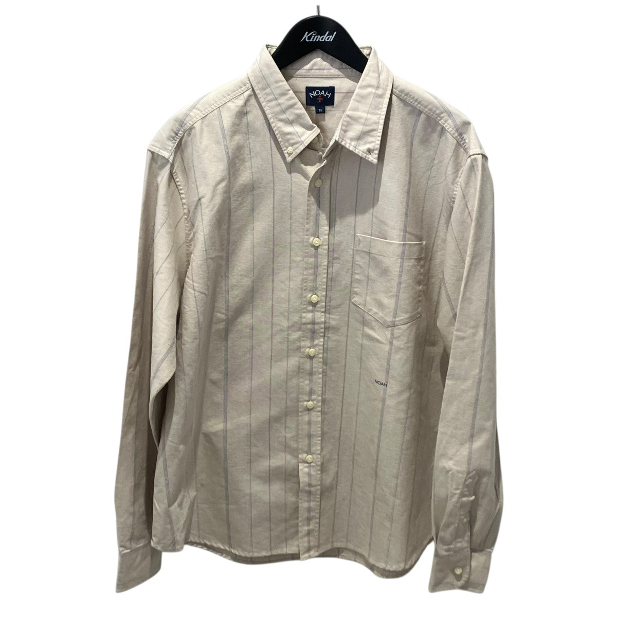 長袖シャツストライプボタンダウンシャツ