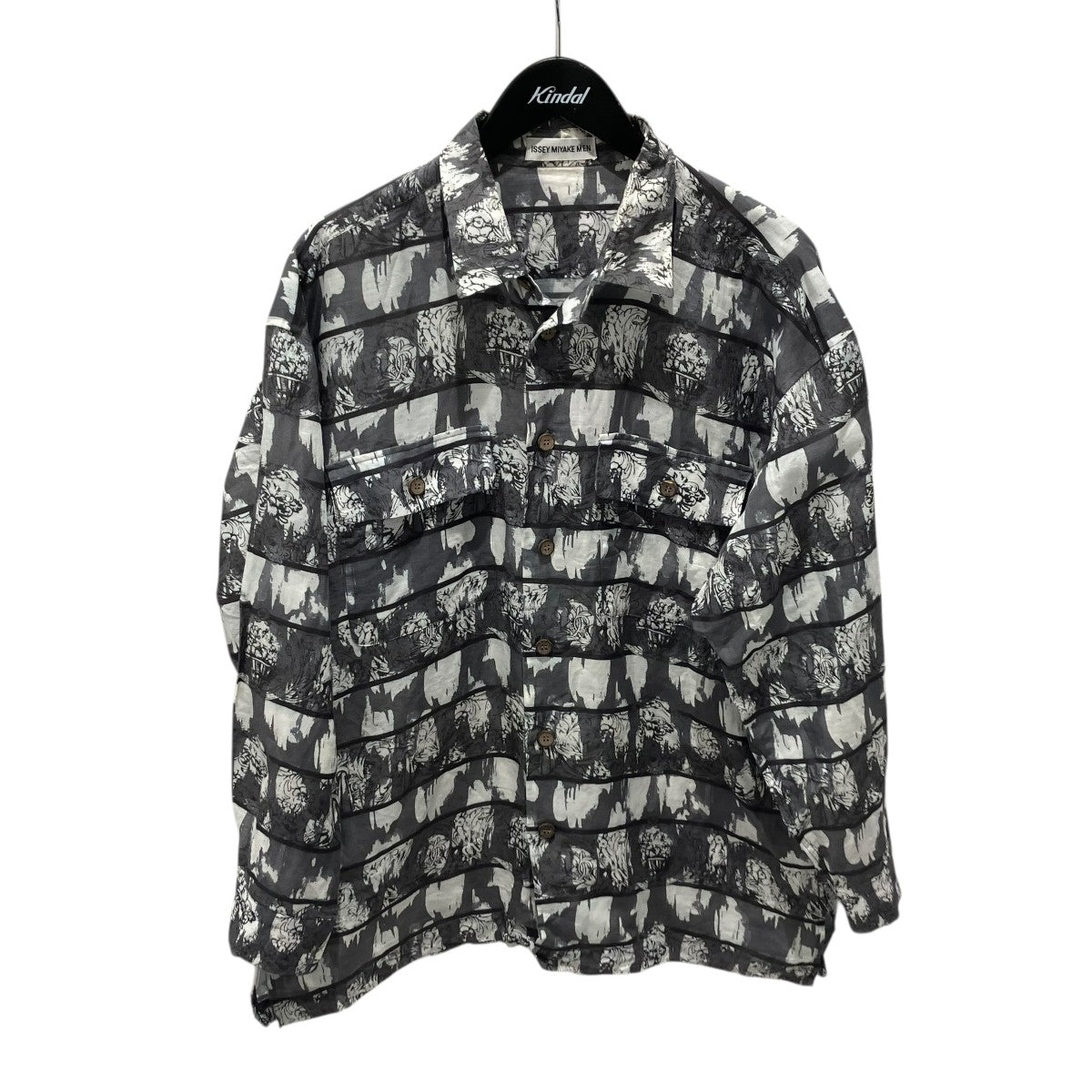 ISSEY MIYAKE MEN コットンリネン総柄アロハシャツ VINTAGE総柄シャツME61-FJ075 古着・中古-1枚目のアイテム画像
