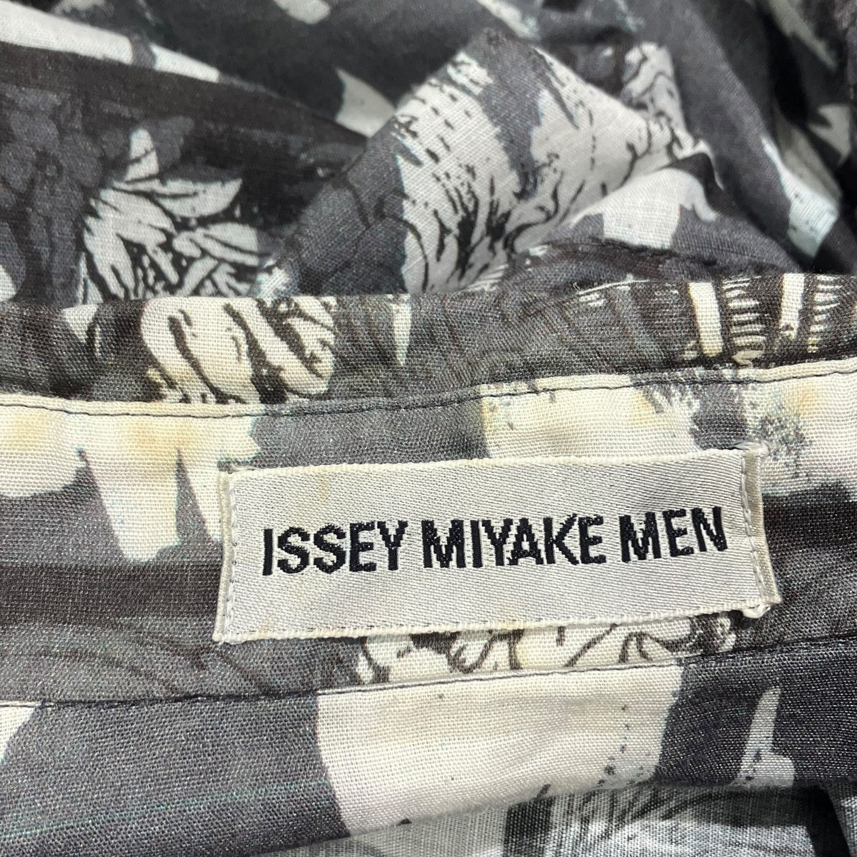 ISSEY MIYAKE MEN コットンリネン総柄アロハシャツ VINTAGE総柄シャツME61-FJ075 古着・中古-7枚目のアイテム画像