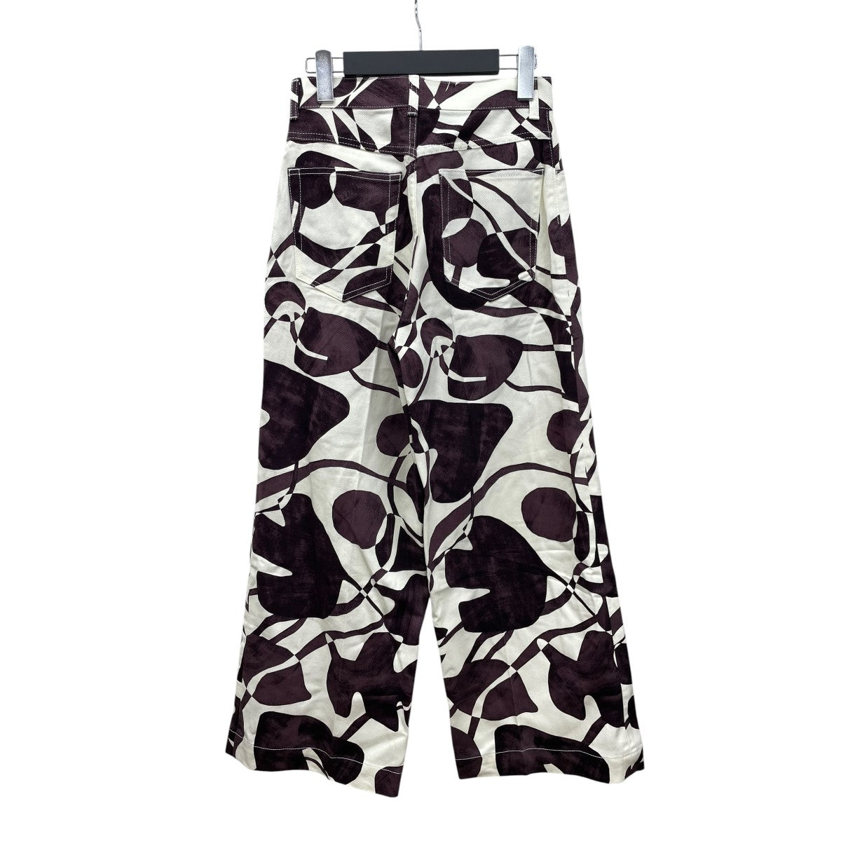 PHEENY DRILL LEAF PRINT HIGH WAIST PANTSパンツPS22-PT01 古着・中古-2枚目のアイテム画像