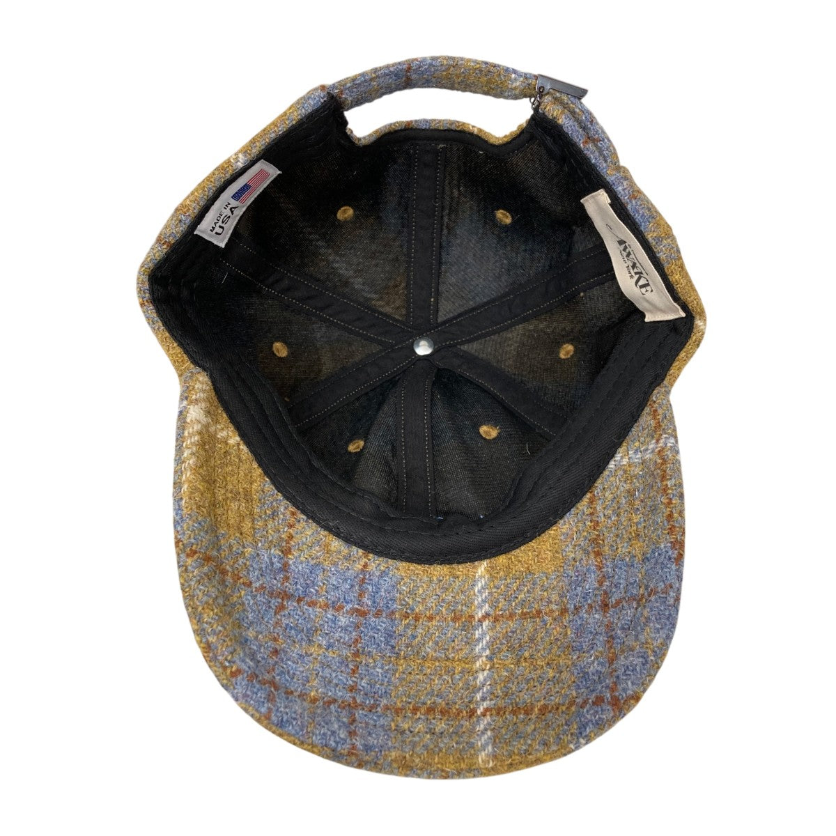 Harris tweed 6-panel capチェックキャップAWK-FW22-HT008