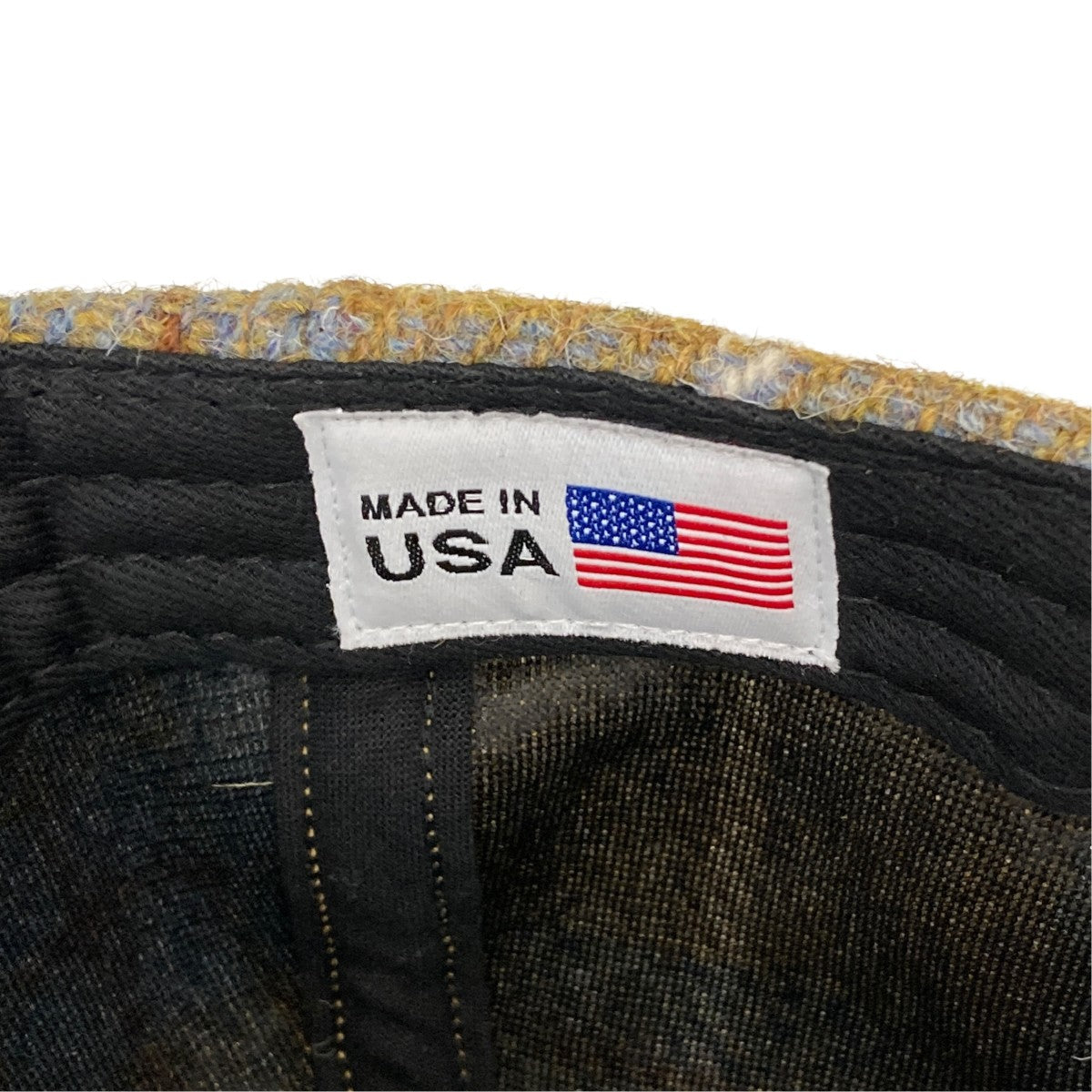Harris tweed 6-panel capチェックキャップAWK-FW22-HT008