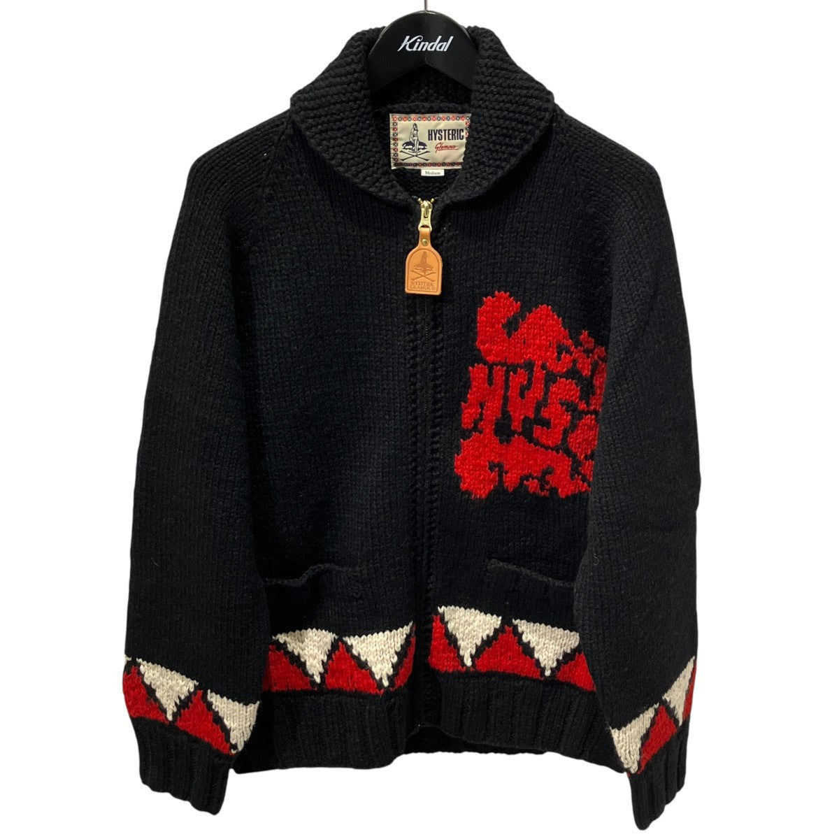 24AWMULTI WOMAN編込 カウチンニットカーディガン02243ND06