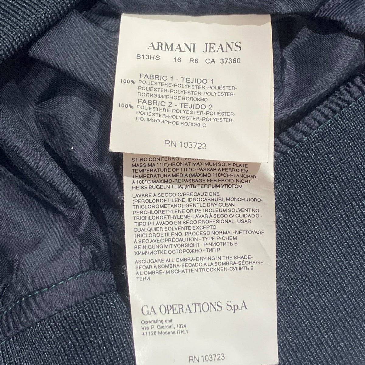 ARMANI JEANS チェックブルゾン 古着・中古-6枚目のアイテム画像