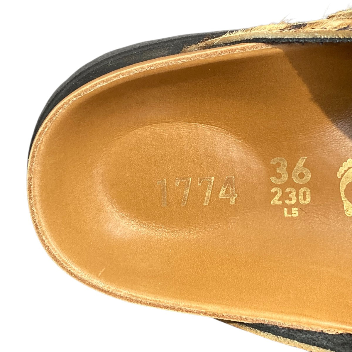 BIRKENSTOCK 1774 ボストン ファー クロッグ レオパードサンダル 古着・中古-6枚目のアイテム画像