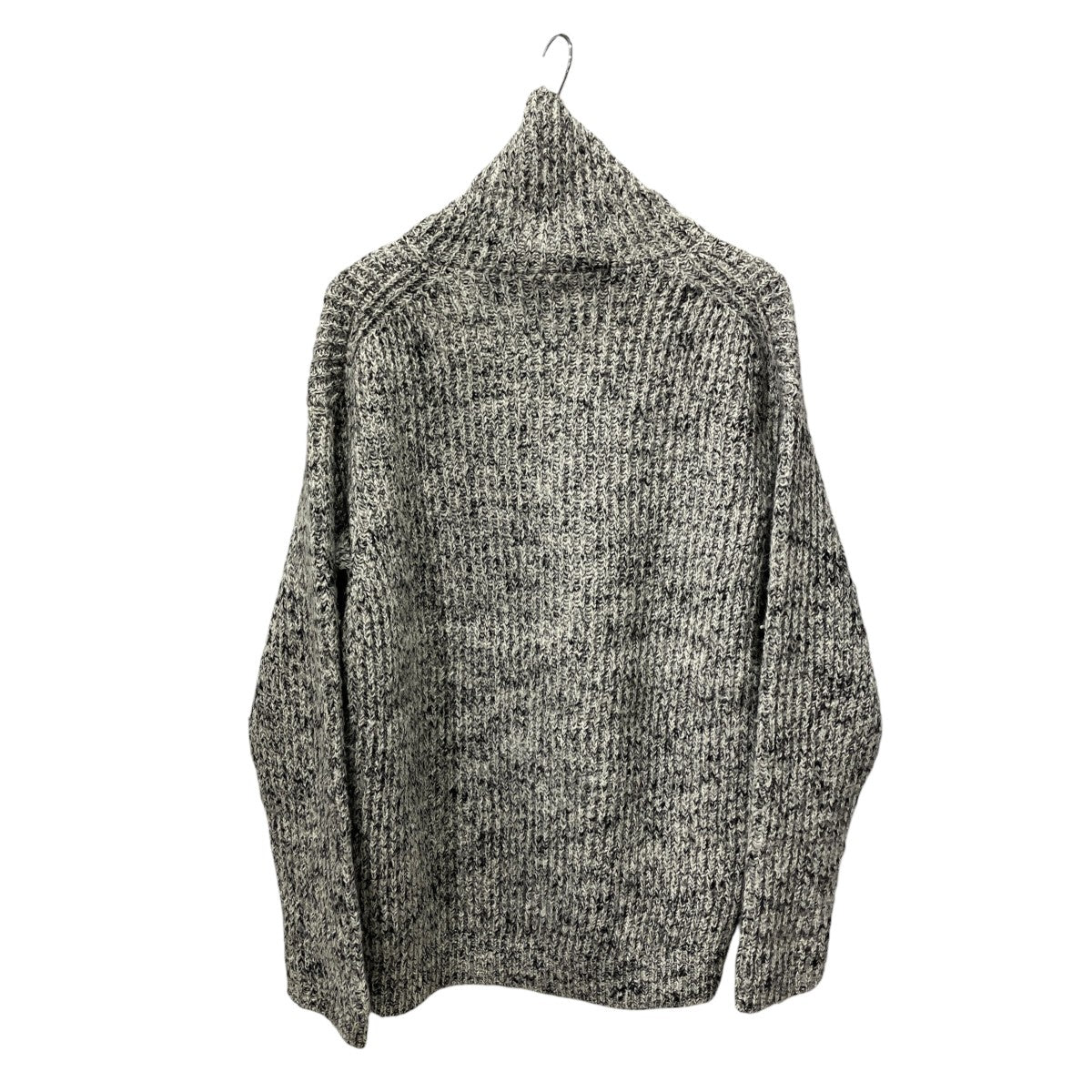 WOOL BABY ALPACA MIX RIB KINT ZIP TURTLEニットA22AP01BL