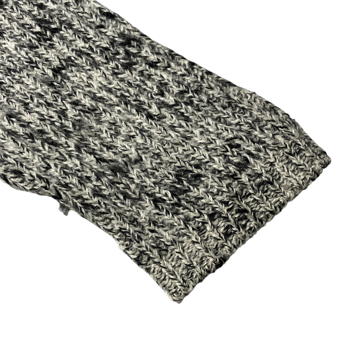 WOOL BABY ALPACA MIX RIB KINT ZIP TURTLEニットA22AP01BL