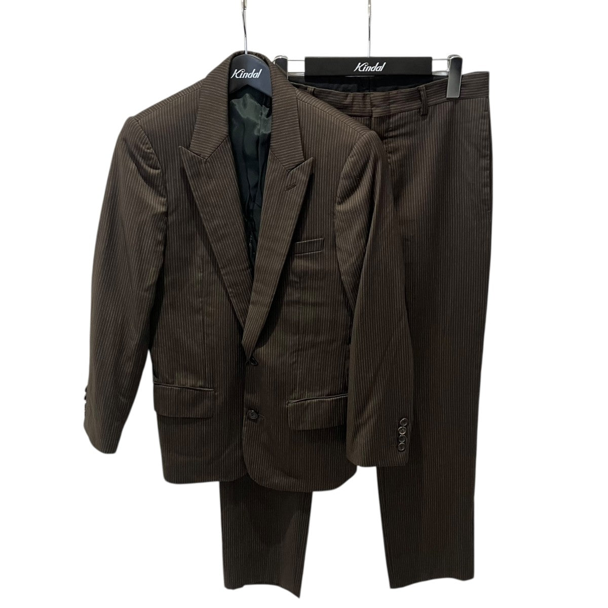 Dior Homme 05AWエディ期 ピンストライプ ウール 2B テーラード ジャケット スラックスパンツスーツ5HH1072411 古着・中古-1枚目のアイテム画像