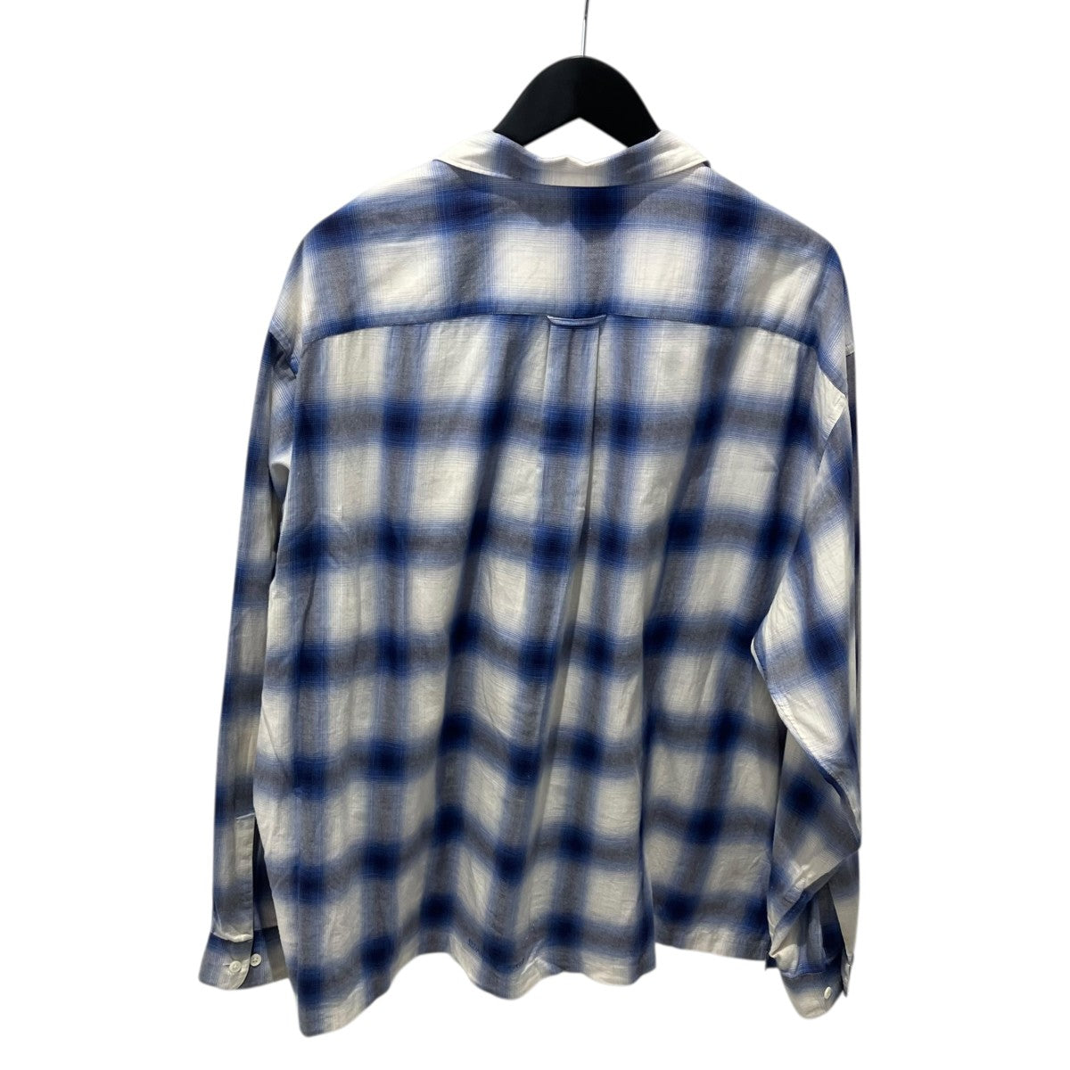 SEDAN ALL-PURPOSE Ombre Plaid Open Collar ShirtチェックシャツSD23S-SH04 古着・中古-2枚目のアイテム画像