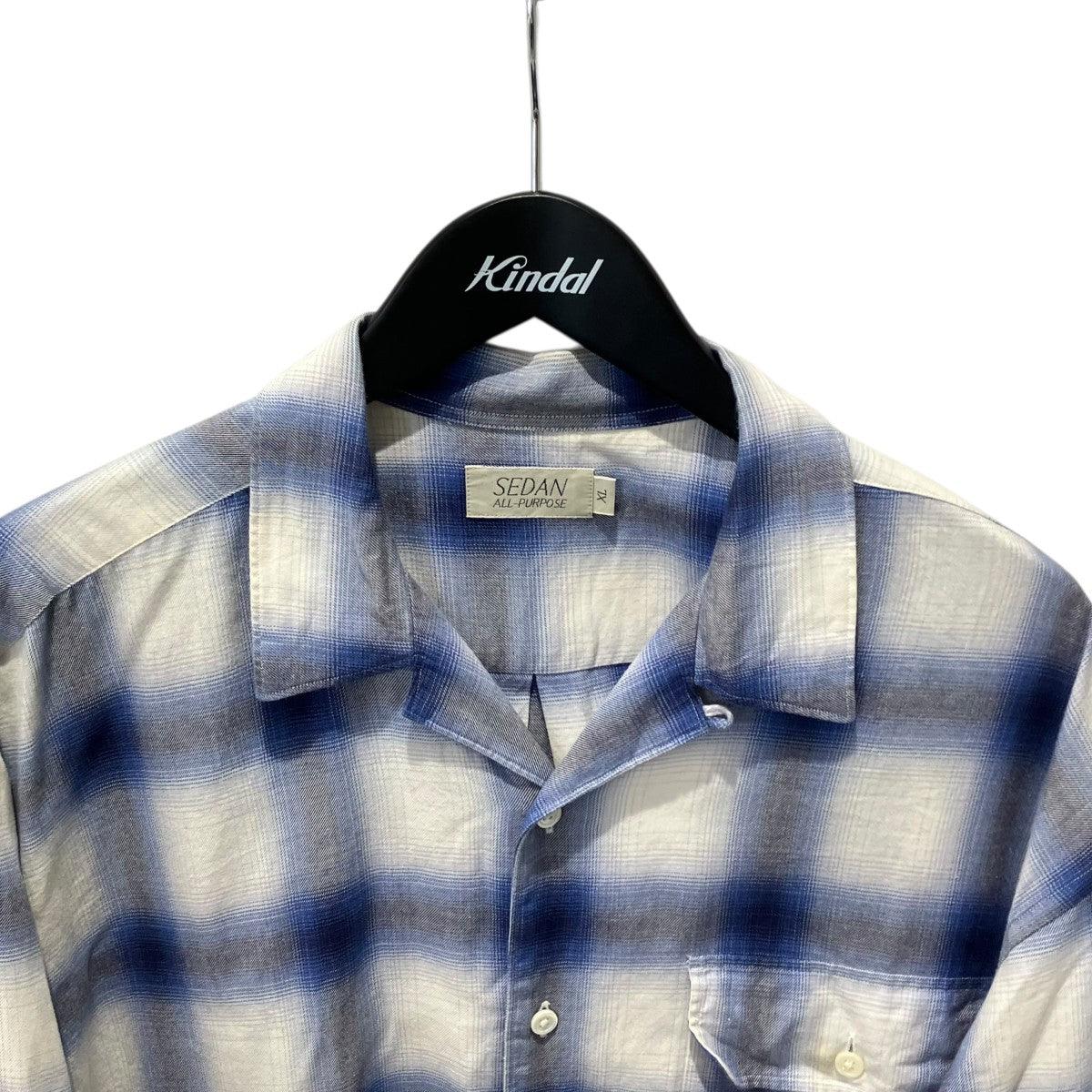 SEDAN ALL-PURPOSE Ombre Plaid Open Collar ShirtチェックシャツSD23S-SH04 古着・中古-3枚目のアイテム画像
