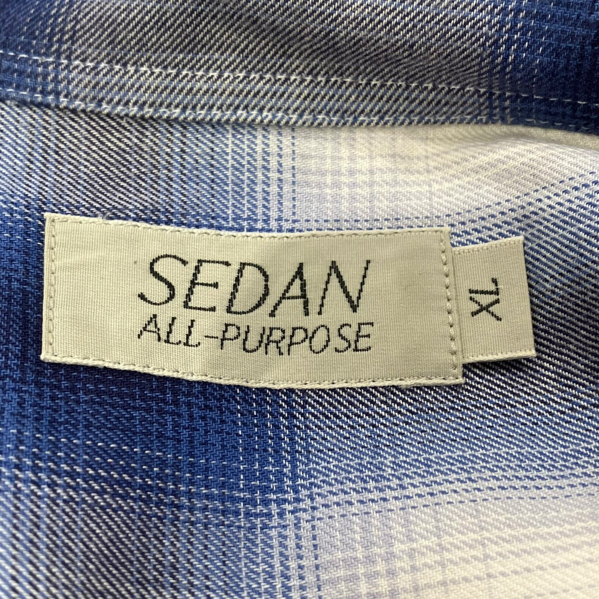 SEDAN ALL-PURPOSE Ombre Plaid Open Collar ShirtチェックシャツSD23S-SH04 古着・中古-5枚目のアイテム画像